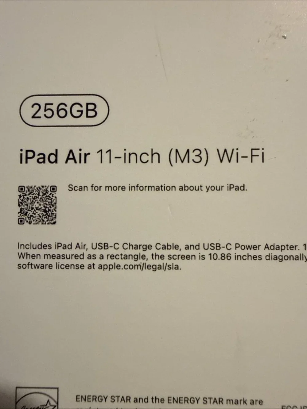 EMPTY BOX ONLY Apple iPad Air 11